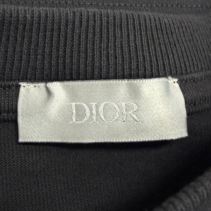 未使用品□DIOR KENNY SCHARF ディオール オム ケニーシャーフ 193J685D0554 ロゴ刺繍 半袖Ｔシャツ ブラック XXS イタリア製 正規品