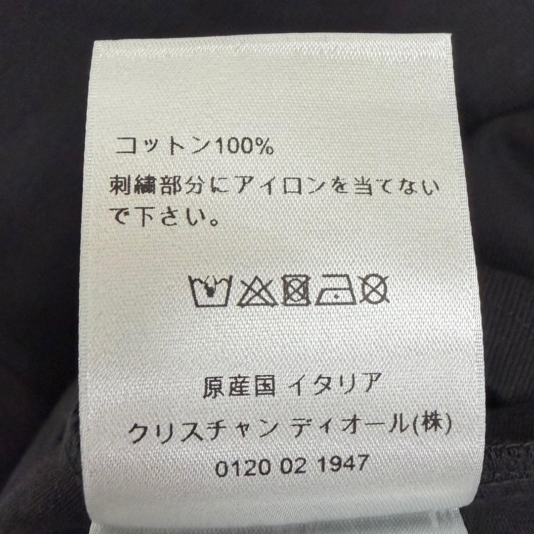 未使用品□DIOR KENNY SCHARF ディオール オム ケニーシャーフ 193J685D0554 ロゴ刺繍 半袖Ｔシャツ ブラック XXS イタリア製 正規品