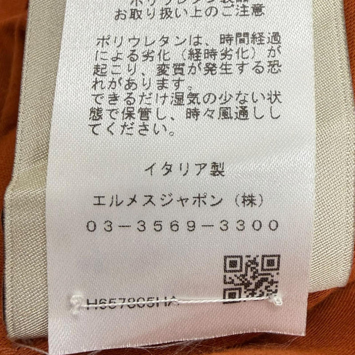 極美品□HERMES エルメス 2026年製 H657805HA ディティール セリエ サドルステッチ 半袖Ｔシャツ ブラウン系 L イタリア製 正規品 メンズ
