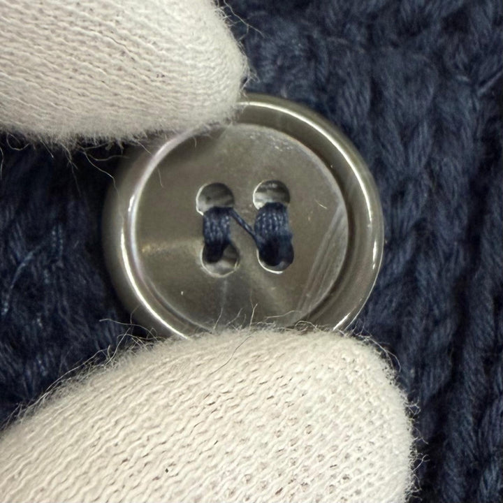 美品□THOM BROWNE トムブラウン MKC001BKC139 コットン100％ ロブスター ニットカーディガン セーター ネイビー 3 正規品 メンズ
