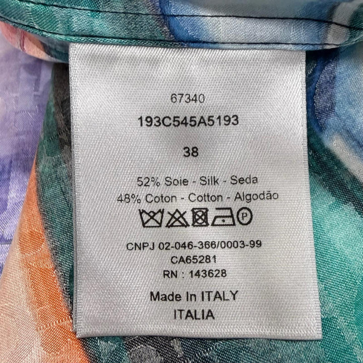 未使用品□DIOR KENNY SCHARF ディオール オム ケニーシャーフ 193C545A5193 シルク52% 総柄 半袖シャツ マルチカラー 38 伊製 正規品