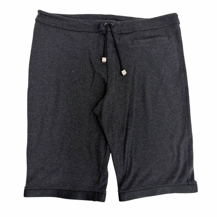 美品☆CHANEL シャネル 02A P19778 コットン カシミヤ混 2WAY ココマーク スウェットパンツ ハーフパンツ グレー 42 フランス製 正規品