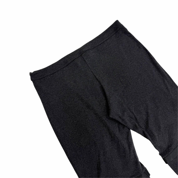 美品☆CHANEL シャネル 02A P19778 コットン カシミヤ混 2WAY ココマーク スウェットパンツ ハーフパンツ グレー 42 フランス製 正規品