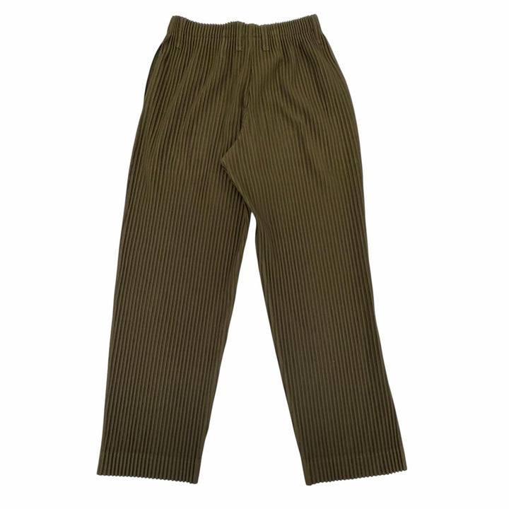 極美品▼HOMME PLISSE ISSEY MIYAKE オム プリッセ イッセイミヤケ 26SS HP61JF163 TAILORED PLEATS プリーツパンツ カーキ 2 正規品
