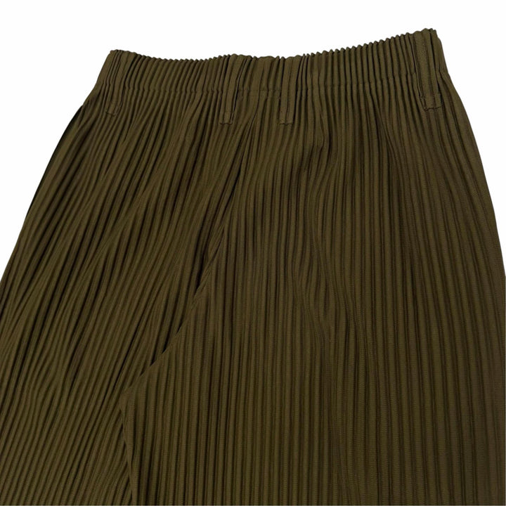 極美品▼HOMME PLISSE ISSEY MIYAKE オム プリッセ イッセイミヤケ 26SS HP61JF163 TAILORED PLEATS プリーツパンツ カーキ 2 正規品