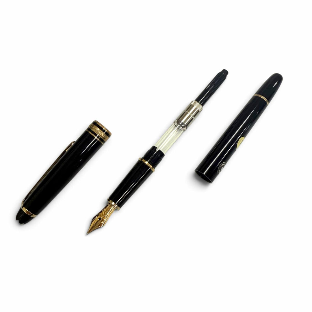 未使用品□MONTBLANC モンブラン ペン先14K Mニブ マイスターシュテュック クラシック ANA別注品 万年筆 ブラック ゴールド 西ドイツ製