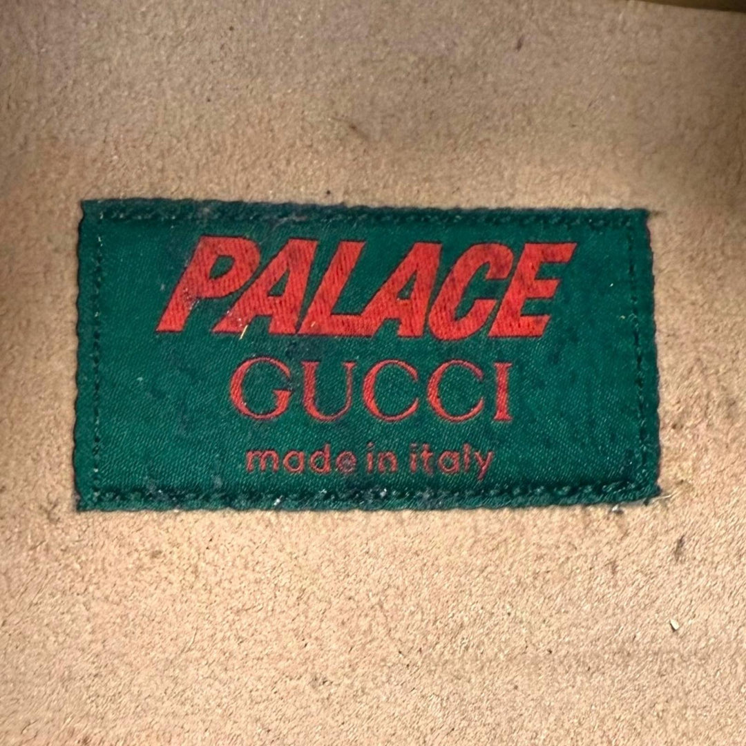 極美品▼GUCCI Palace グッチ パレス 727939 ウェブライン GGスプリーム レースアップ ローカットスニーカー ブラウン系 ゴールド金具 7