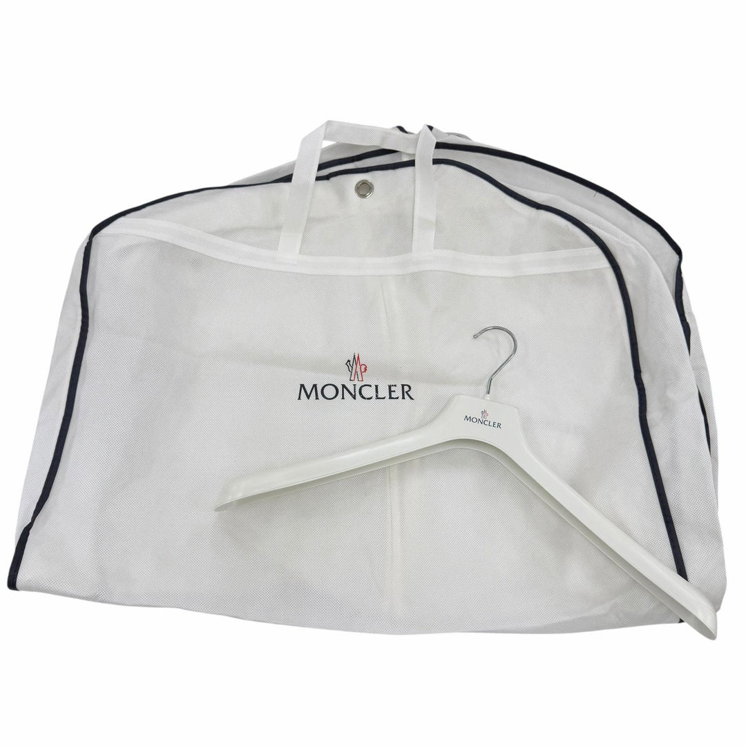 良品☆MONCLER モンクレール 19-20AW MARQUE ロゴワッペン・フード付 ダウンジャケット ブラック 3 正規品 ガーメント・ハンガー付き
