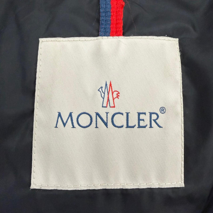 良品☆MONCLER モンクレール 19-20AW MARQUE ロゴワッペン・フード付 ダウンジャケット ブラック 3 正規品 ガーメント・ハンガー付き