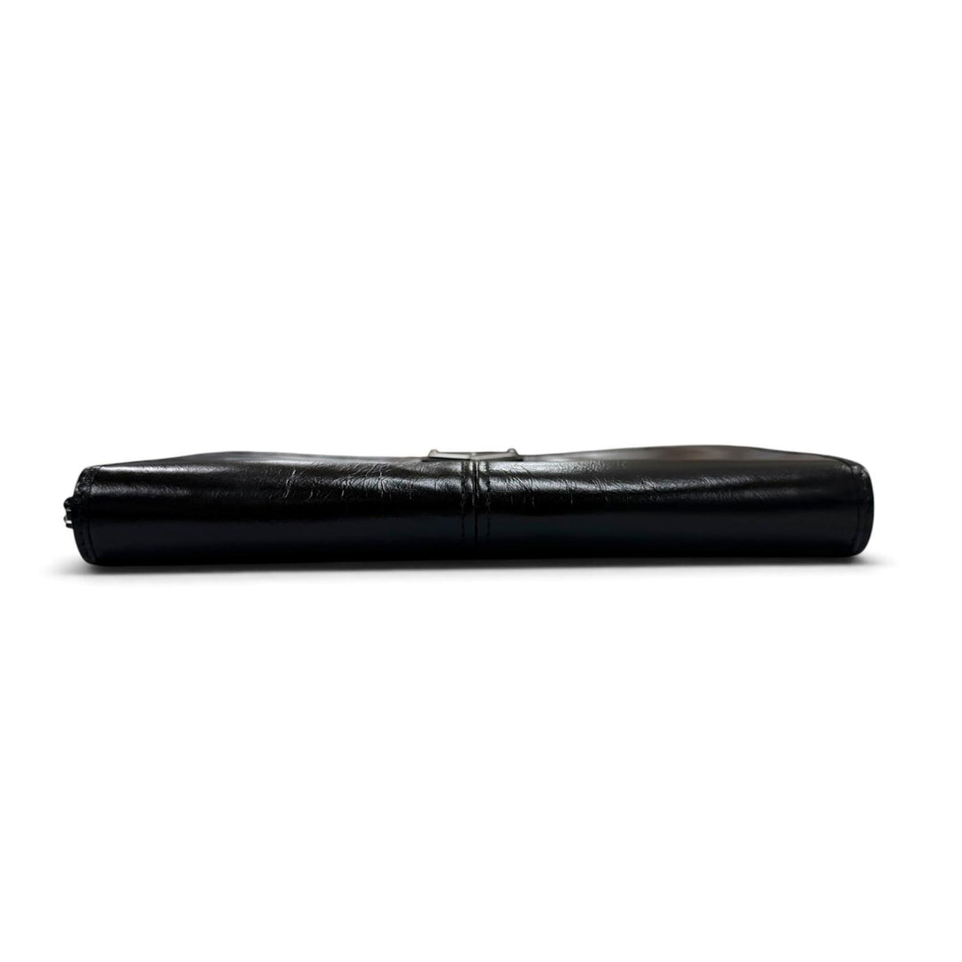 極美品▼PRADA プラダ 2ML059 ソフトルックスレザー トライアングルロゴ ラウンドファスナー ロングウォレット 長財布 定価151800円 箱付