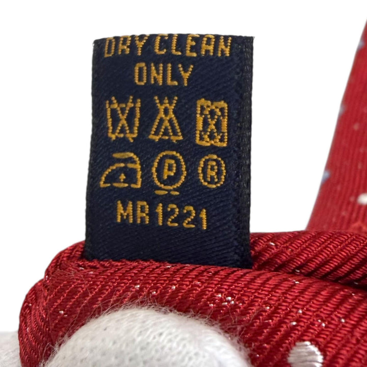 極美品□LOUIS VUITTON ルイヴィトン 2021年製 M77092 シルク100％ モノグラム ドット 総柄 クラヴァット ネクタイ ルージュ イタリア製