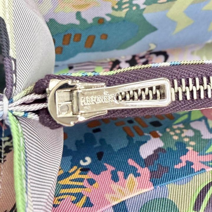 未使用品△HERMES エルメス アザップ ロング ヴォーエプソン ゴールド シルバー金具 シルクイン ラウンドファスナー 長財布 K刻印 仏製