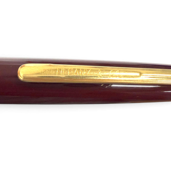 良品□MONTBLANC Tiffany＆Co. モンブラン ティファニー ヴィンテージ マイスターシュテュック ボールペン ボルドー 西ドイツ製 筆記◎