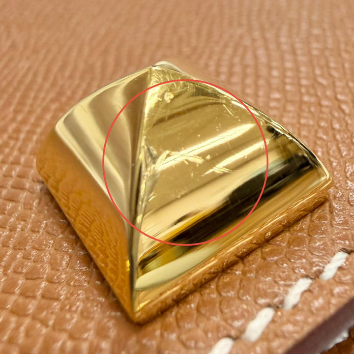 極美品△HERMES エルメス メドール カードケース ヴォーマダム ゴールド ゴールド金具 二つ折り パスケース 名刺入れ W刻印 フランス製