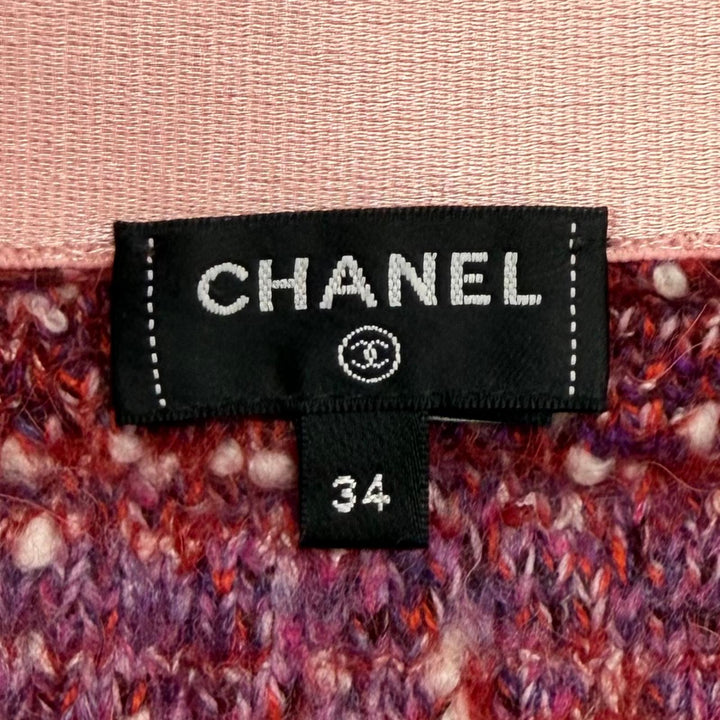 極美品★CHANEL シャネル 23B P75721K10879 カシミヤ アルパカ混 ココマーク 台形 ツイードスカート マルチ 34 伊製 正規品 保存袋付き