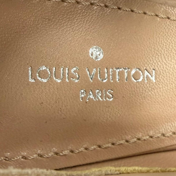 未使用品★LOUIS VUITTON ルイヴィトン エフィジーライン モノグラム アンクルストラップ パテント使い レザー パンプス 36 箱・保存袋付