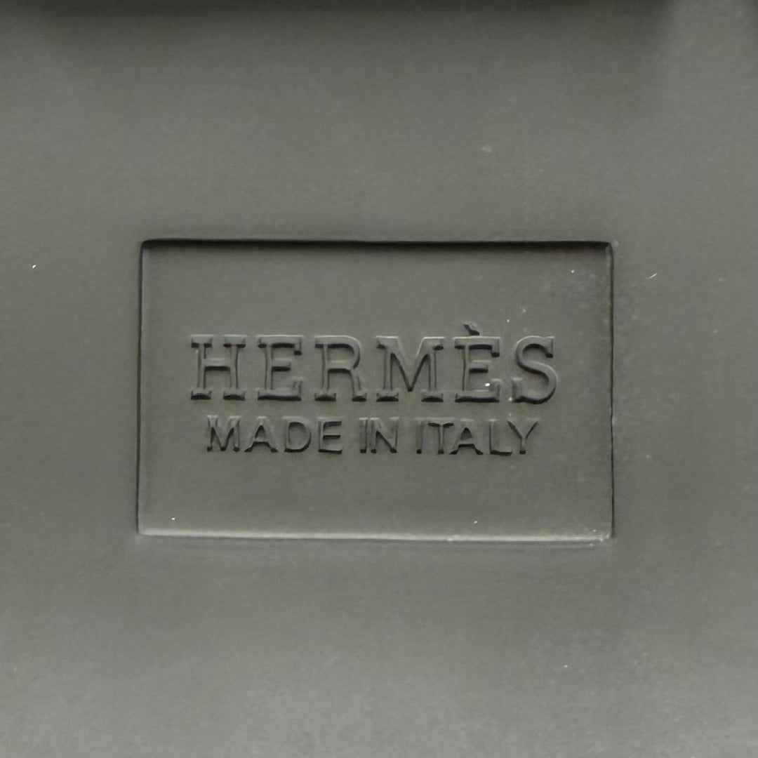 極美品★HERMES エルメス FRESH レザーロゴパッチ レザー使い レースアップ ショートブーツ カーキ 38 イタリア製 レディース 保存袋付き