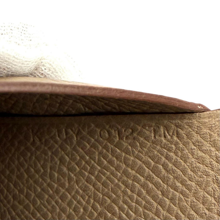 未使用品★HERMES エルメス カルヴィ デュオ エトゥープ ヴォーエプソン セリエ金具 コンパクトウォレット 二つ折り財布 K刻印 仏製 箱付