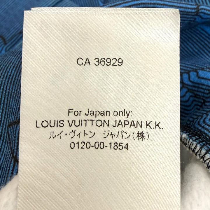 未使用品□LOUIS VUITTON ルイヴィトン 2022年製 コットン100％ 3Dモノグラム 総柄 フーディー プルオーバーパーカー L 伊製 正規品