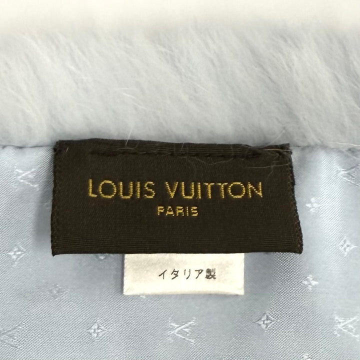 美品★LOUIS VUITTON ルイヴィトン M70271 エシャルプ レインボーストライプス レッキスラビット 裏地シルク100％ LVロゴ マフラー 正規