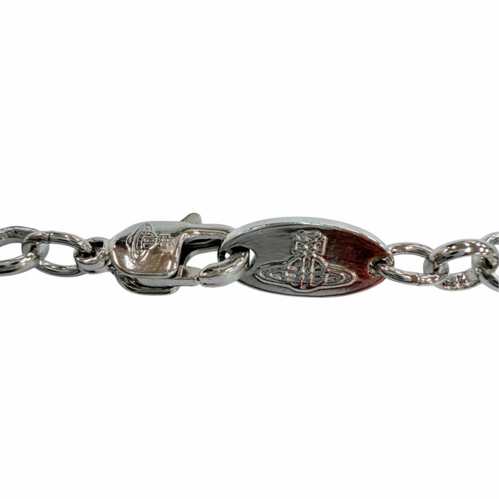 美品☆Vivienne Westwood ヴィヴィアンウエストウッド オーブ スモール ハウライトネックレス ラインストーン シルバー ホワイトマーブル