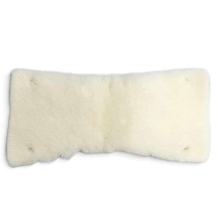 美品△Valextra ヴァレクストラ SGES0050918COCAO99WW ミンクファー MINK ハンドルカバー ホワイト イタリア製 レディース 箱 保存袋付き