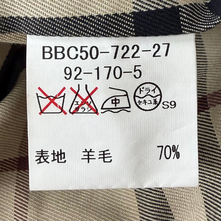 極美品▼BURBERRY LONDON バーバリーロンドン ウール シルク カシミヤ 裏地ノバチェック柄 比翼仕立て ステンカラーコート M相当 正規品