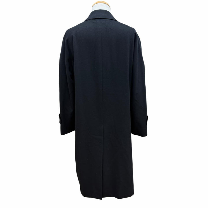 極美品▼Christian Dior MONSIEUR クリスチャンディオールムッシュ カシミヤ100% 比翼仕立て ステンカラーコート ブラック M メンズ