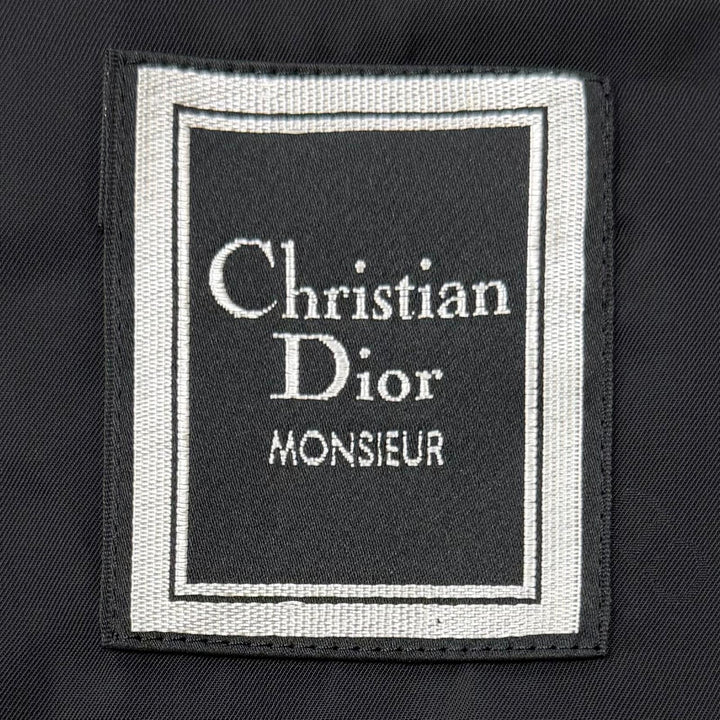 極美品▼Christian Dior MONSIEUR クリスチャンディオールムッシュ カシミヤ100% 比翼仕立て ステンカラーコート ブラック M メンズ