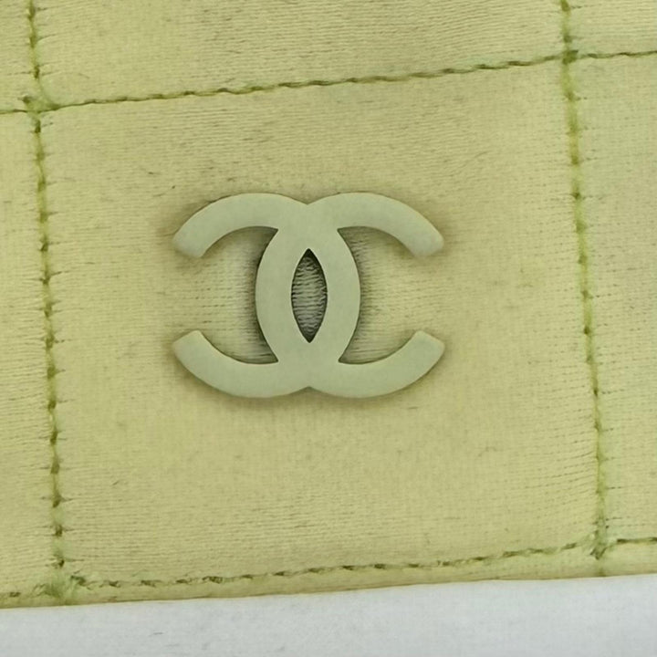 未使用品☆CHANEL シャネル 00S P15809 ココマーク マイヨン フェイスプリント 水着 3点セット イエロー系 38 フランス製 レディース