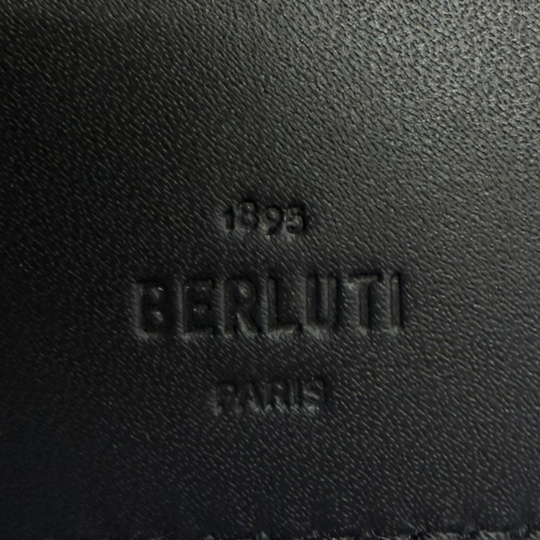 未使用品□BERLUTI ベルルッティ 2025年製 フィギュア コイン フラップ コンパクト レザー ネログリージョ イタリア製 定価149600円