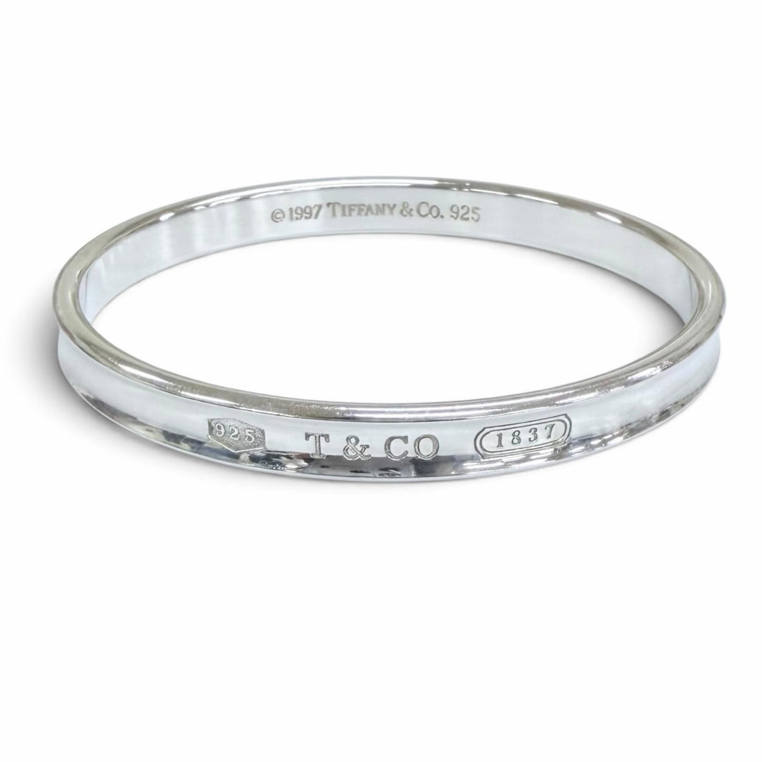 美品☆TIFFANY&amp;Co. ティファニー ティファニー 1837 ナロー バングル 925 アクセサリー シルバー 重量32.5g レディース