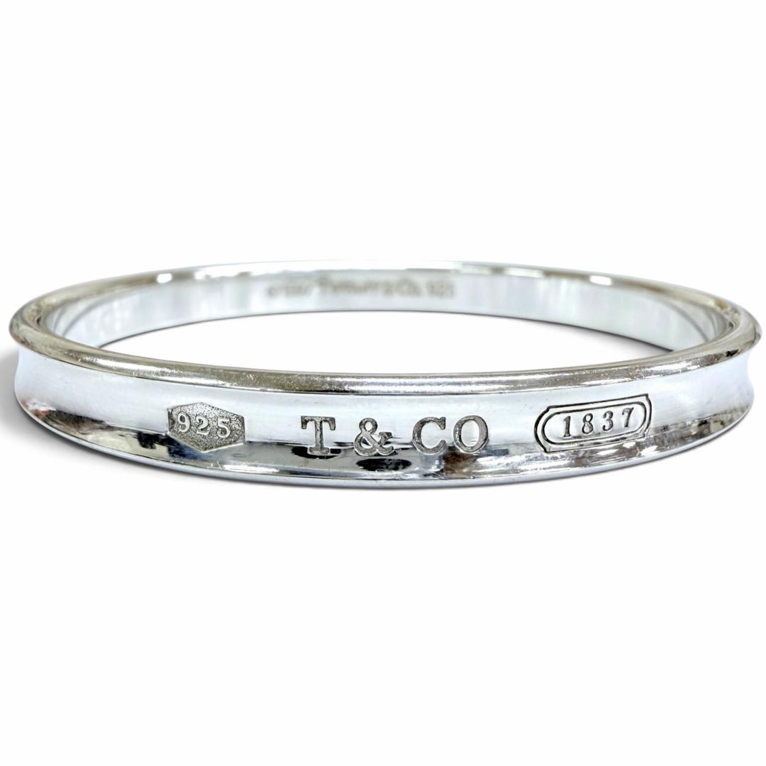 美品☆TIFFANY&amp;Co. ティファニー ティファニー 1837 ナロー バングル 925 アクセサリー シルバー 重量32.5g レディース