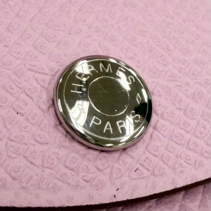 未使用品☆HERMES エルメス カルヴィ デュオ ヴォーエプソン モーヴシルベストル シルバー金具 セリエ金具 コインケース K刻印 箱付き