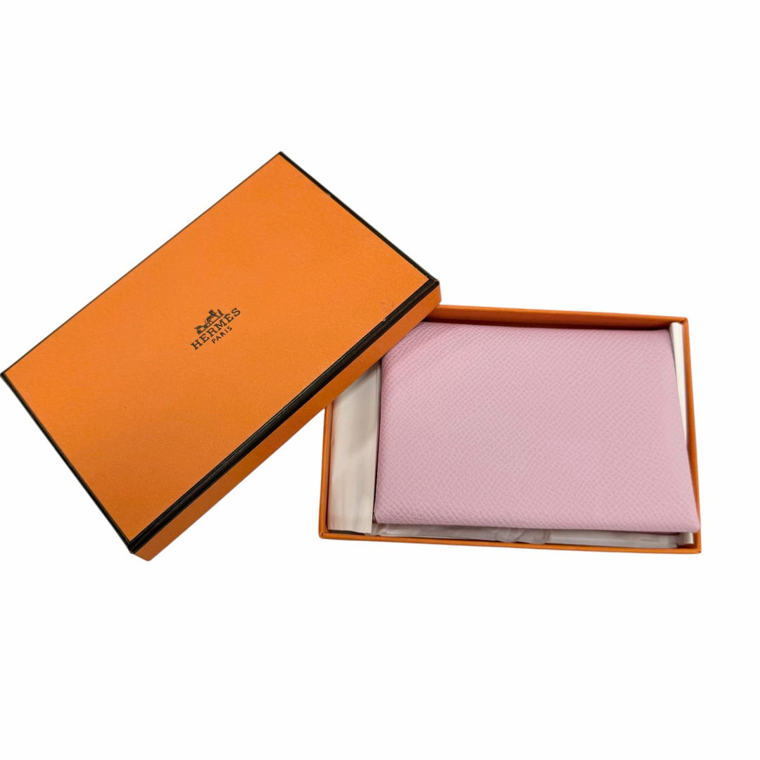 未使用品☆HERMES エルメス カルヴィ デュオ ヴォーエプソン モーヴシルベストル シルバー金具 セリエ金具 コインケース K刻印 箱付き