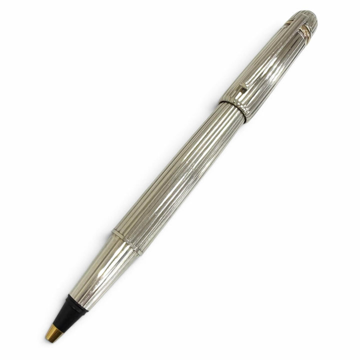 美品□Cartier カルティエ ヴィンテージ パシャ ドゥ カルティエ ブルージェムストーン トリニティ ストライプ ボールペン シルバー