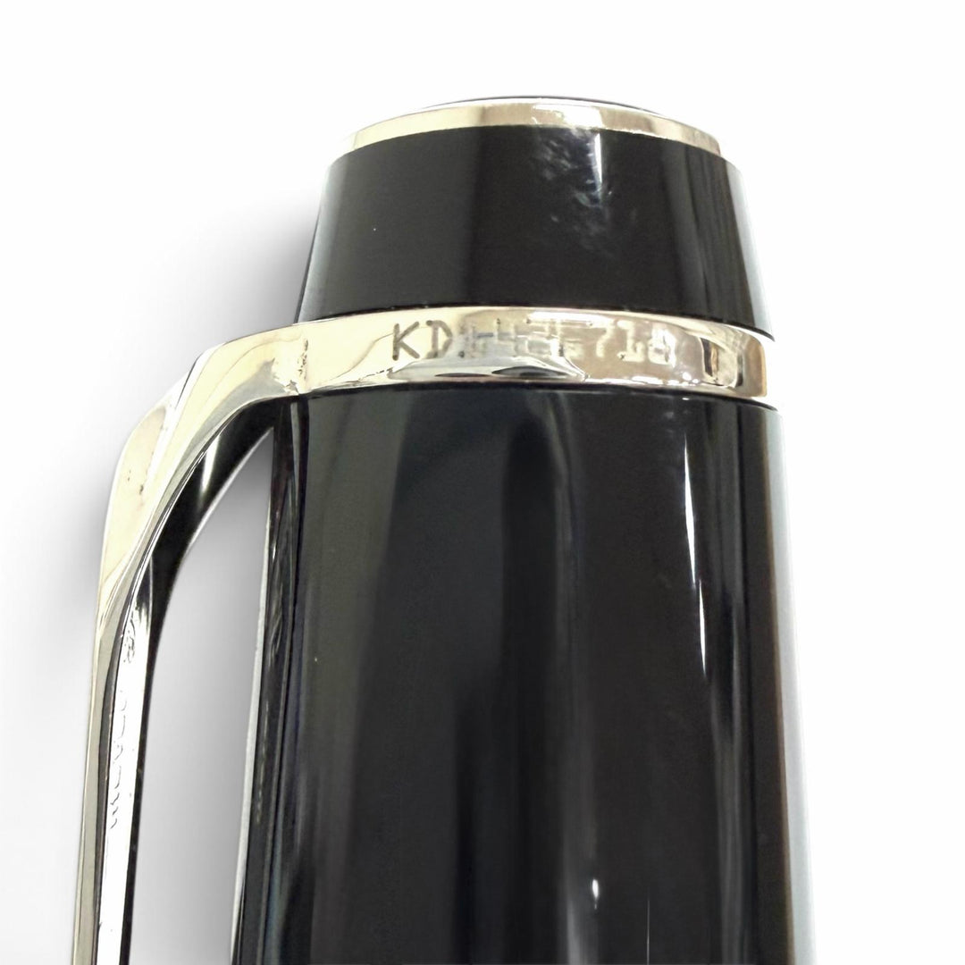 美品□MONTBLANC モンブラン BOHEME ボエム ブルージェムストーン キャップ式 ボールペン ステーショナリー ブラック シルバー ドイツ製