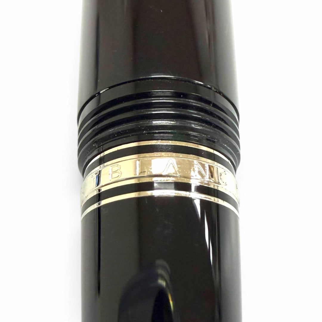 美品□MONTBLANC モンブラン BOHEME ボエム ブルージェムストーン キャップ式 ボールペン ステーショナリー ブラック シルバー ドイツ製