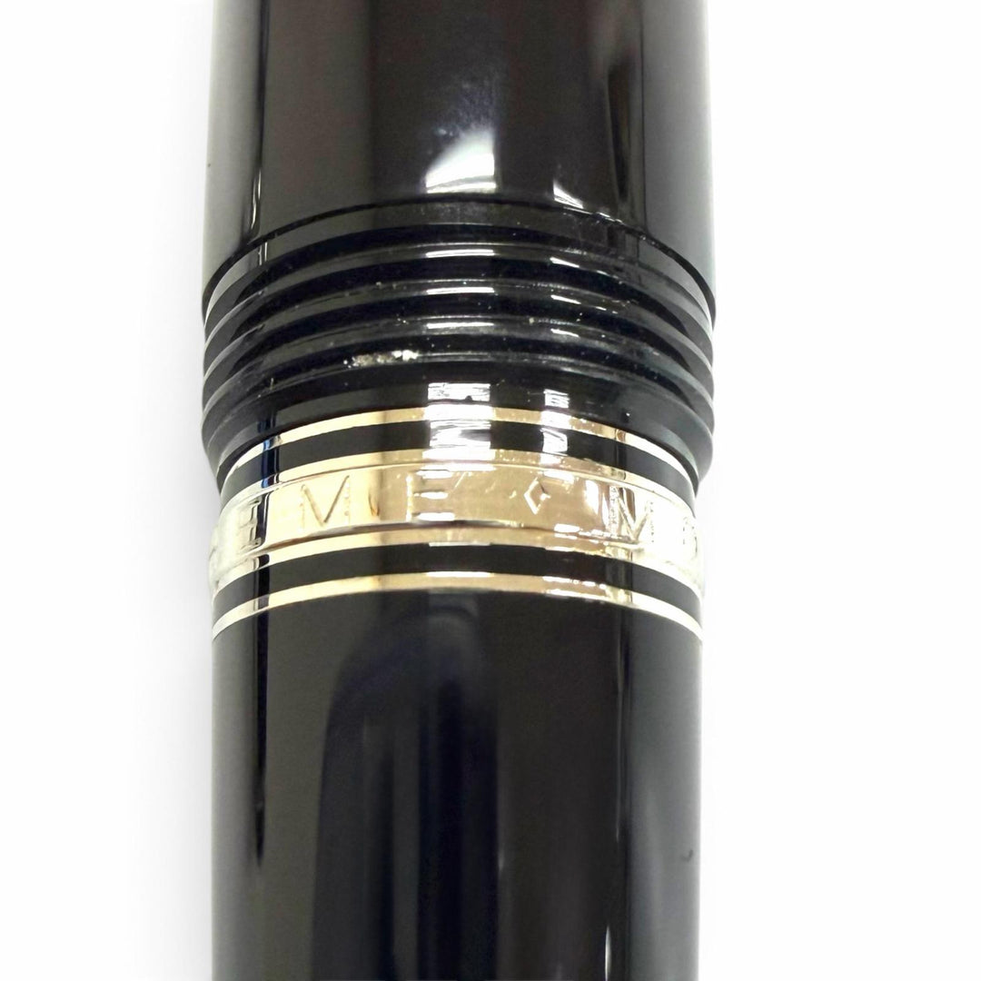 美品□MONTBLANC モンブラン BOHEME ボエム ブルージェムストーン キャップ式 ボールペン ステーショナリー ブラック シルバー ドイツ製
