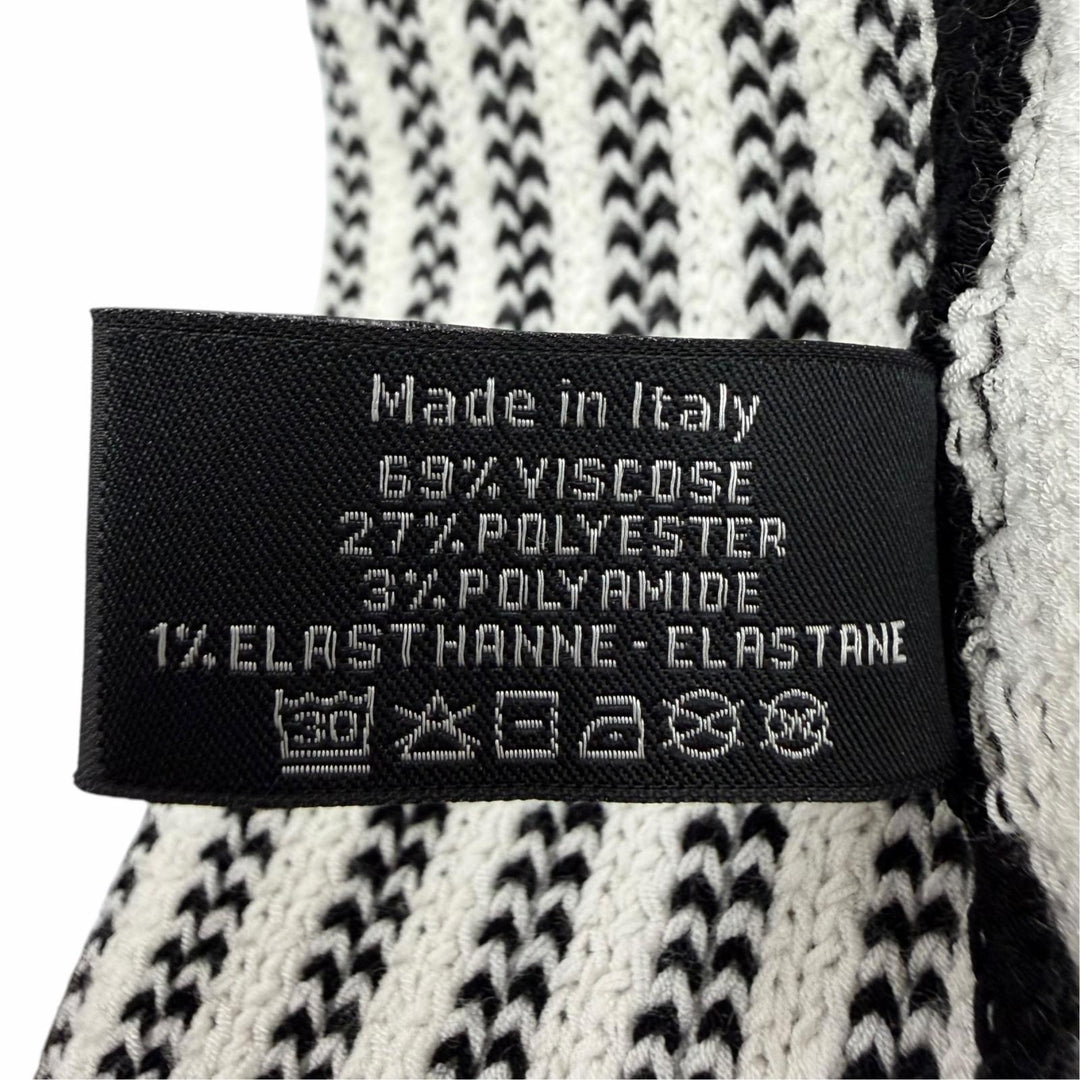 極美品☆CHANEL シャネル 24C ココマーク・ロゴ ニット レッグウォーマー ファッション雑貨 ブラック ホワイト イタリア製 レディース