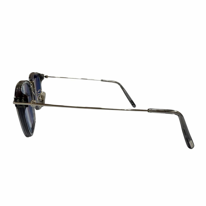 美品▼TOM FORD トムフォード TF1042-D ウェリントン アイウェア サングラス クリアグレー シルバー 52□21 145 度入 イタリア製 メンズ