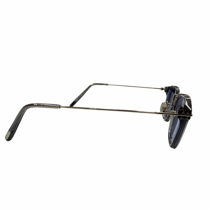 美品▼TOM FORD トムフォード TF1042-D ウェリントン アイウェア サングラス クリアグレー シルバー 52□21 145 度入 イタリア製 メンズ