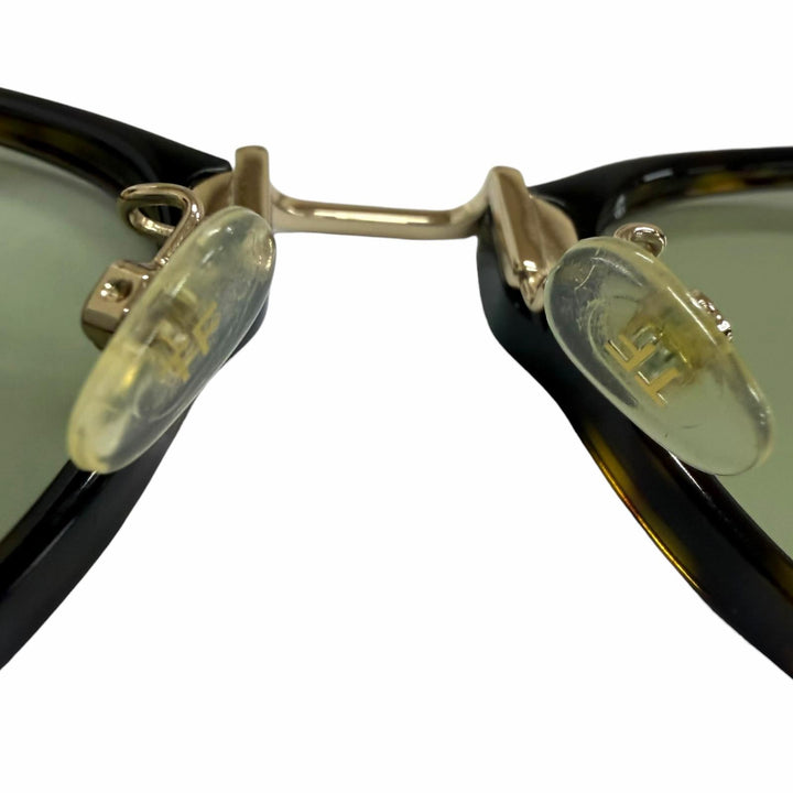 美品□TOM FORD トムフォード TF5649-D-B ウェリントン サングラス ブラウンデミ ゴールド グリーンレンズ 47□22-145 イタリア製 メンズ