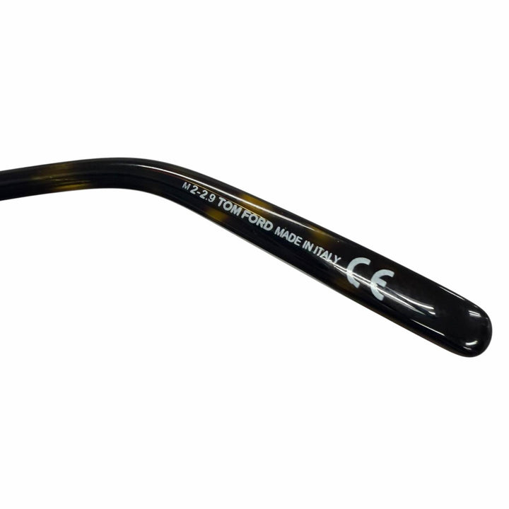 美品□TOM FORD トムフォード TF5649-D-B ウェリントン サングラス ブラウンデミ ゴールド グリーンレンズ 47□22-145 イタリア製 メンズ