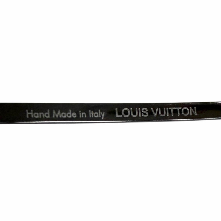 良品□LOUIS VUITTON ルイヴィトン Z0216U ソコア ダミエ ツーブリッジ サングラス ガンメタリック クリアグレー 度入り イタリア製 メンズ