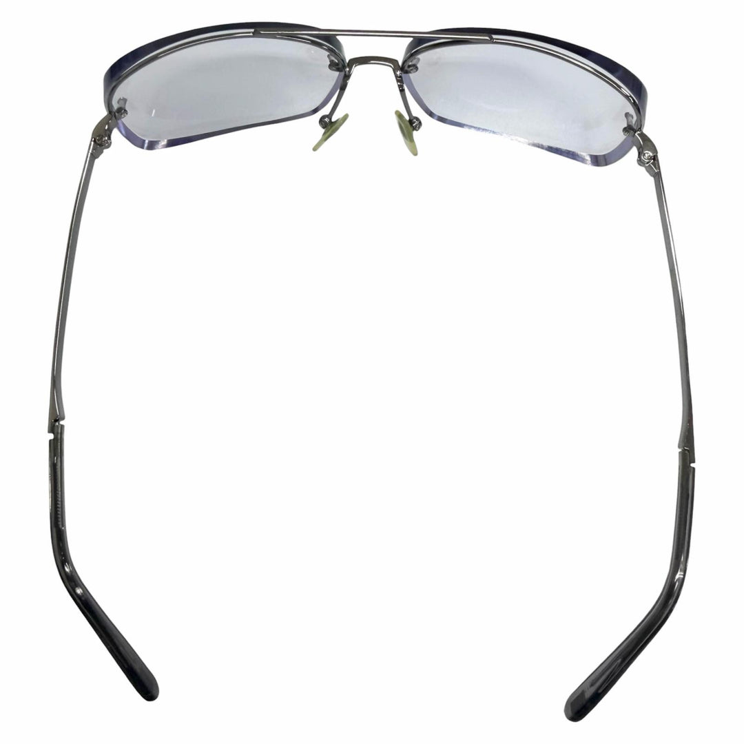 良品□LOUIS VUITTON ルイヴィトン Z0216U ソコア ダミエ ツーブリッジ サングラス ガンメタリック クリアグレー 度入り イタリア製 メンズ