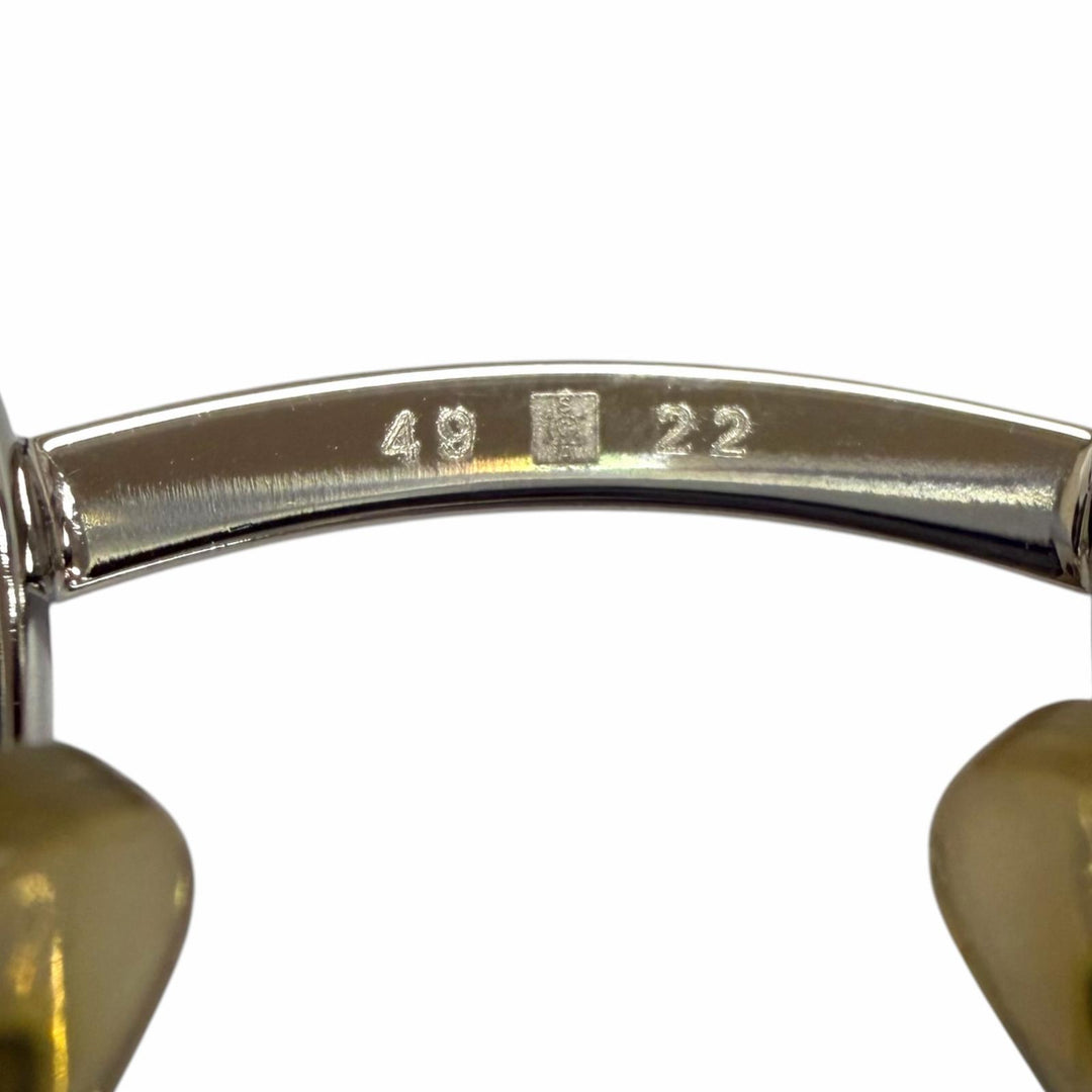 良品□Cartier カルティエ トリニティ スクエア ハーフリム サングラス アイウェア シルバー ピンクレンズ 49□22-135 度入り メンズ