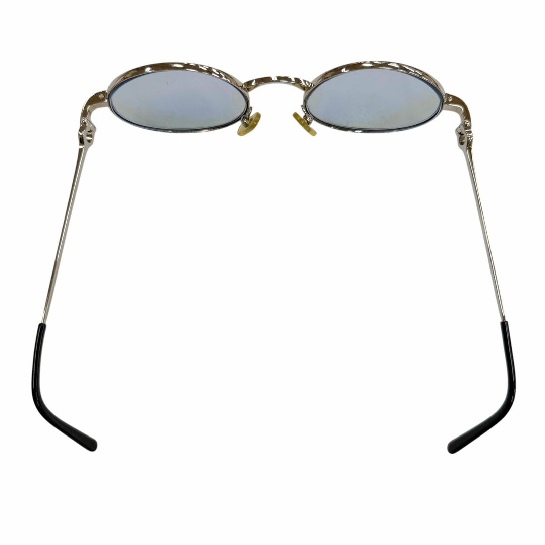 良品▼Cartier カルティエ 2Cデコール オーバル ロゴ金具付き アイウェア サングラス シルバー 50□20 135 度入り フランス製 メンズ