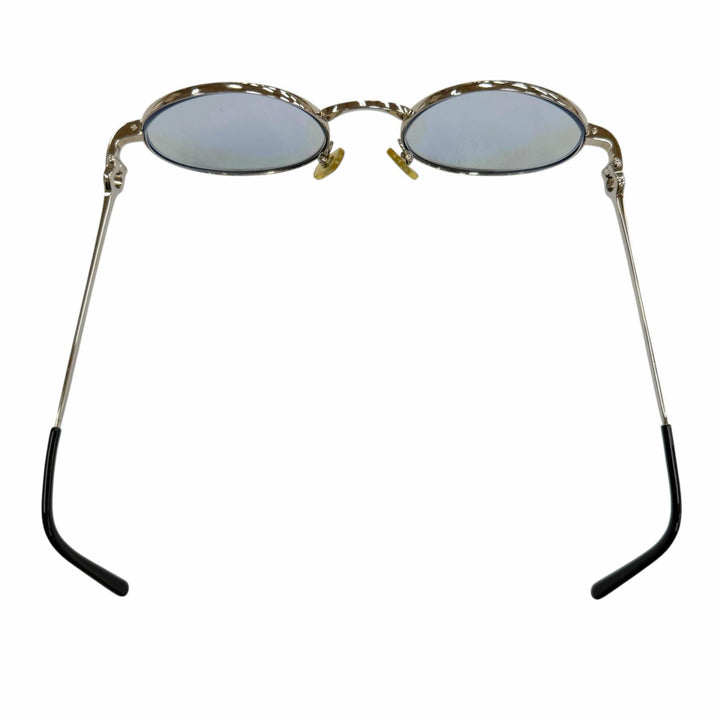 良品▼Cartier カルティエ 2Cデコール オーバル ロゴ金具付き アイウェア サングラス シルバー 50□20 135 度入り フランス製 メンズ