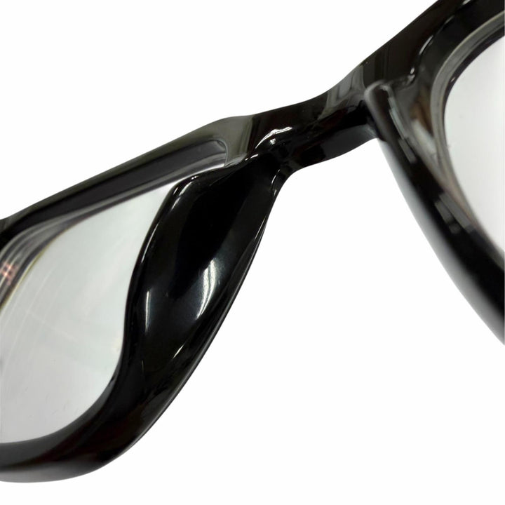 美品▼Cartier カルティエ F01HT00990 CT0586O ロゴ入り メガネ 眼鏡 アイウェア ブラック ゴールド 53□19 145 度入り 伊製 メンズ 箱付